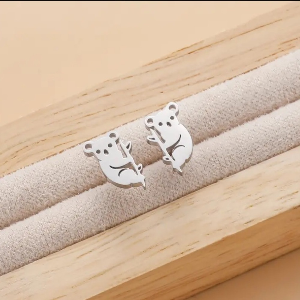 Koala Bear Earrings - Picture 3 of 3